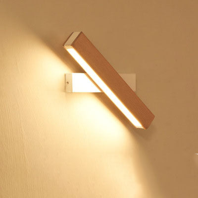 Deals Plus Wooden LED Wall Lamp Modern Adjustable