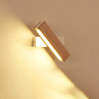 Deals Plus Wooden LED Wall Lamp Modern Adjustable