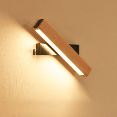 Deals Plus Wooden LED Wall Lamp Modern Adjustable