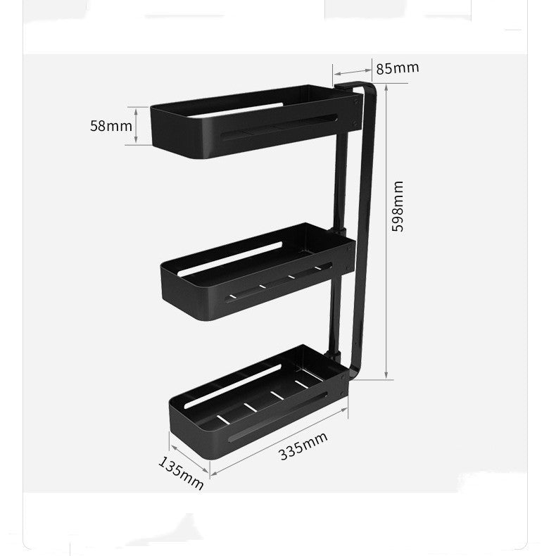 Deals Plus Scandinavian Bathroom Non-perforated Rotating Shelves