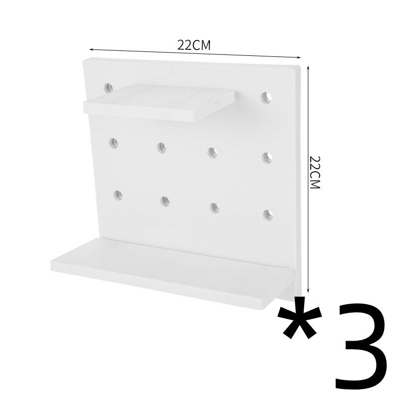 Deals Plus Household Plastic Hole Board Wall Shelves