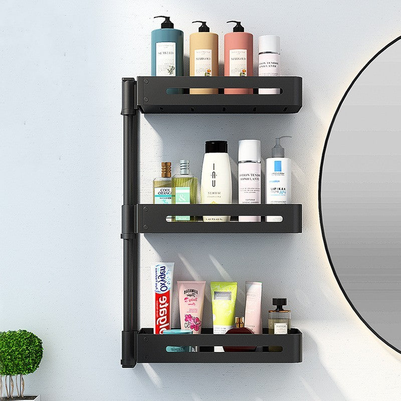 Deals Plus Scandinavian Bathroom Non-perforated Rotating Shelves